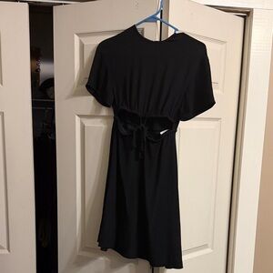 Valentino Elegant Black Cutout Dress